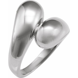 14K Gold, 18K Gold, Sterling Silver Bypass Ring - Options Available