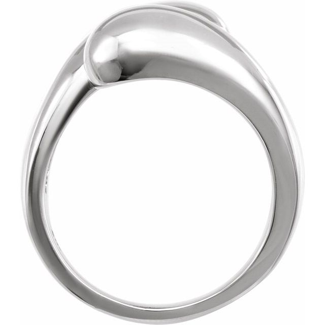 14K Gold Bypass Ring - Polished Design