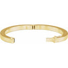 14K Yellow Gold 7x5 mm Square Tube Hinged Bangle Bracelet