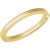 14K Yellow Gold 7x5 mm Square Tube Hinged Bangle Bracelet