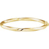 14K Yellow Gold 7x5 mm Twisted Bangle Bracelet - Elegant Design