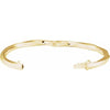 14K Yellow Gold 7x5 mm Twisted Bangle Bracelet - Elegant Design