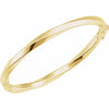 14K Yellow Gold 7x5 mm Twisted Bangle Bracelet - Elegant Design