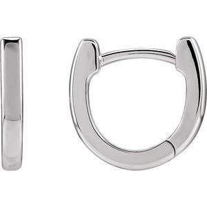 Platinum Hinged Hoop Earrings