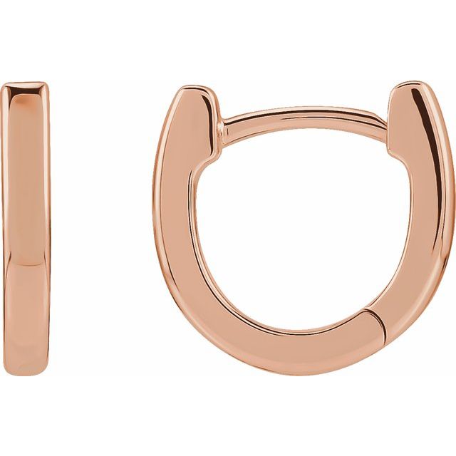 Platinum Hinged Hoop Earrings