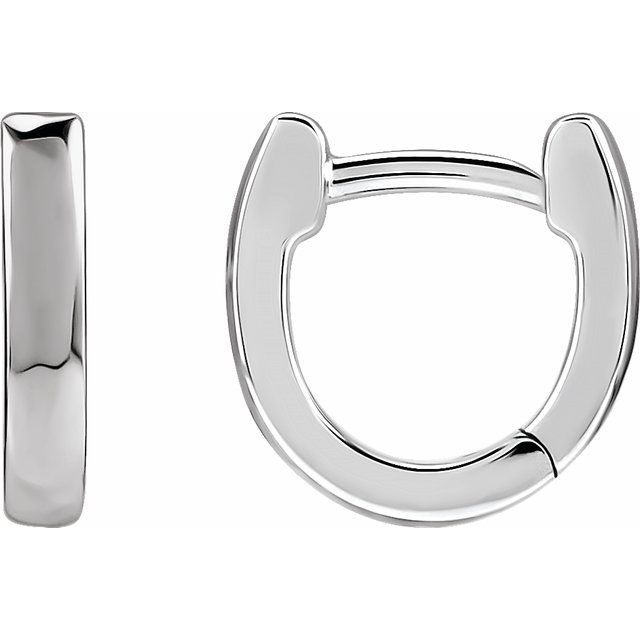 Platinum Hinged Hoop Earrings