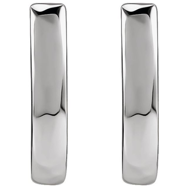 Platinum Hinged Hoop Earrings