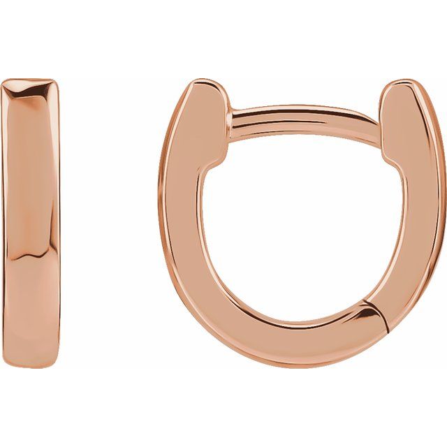 Platinum Hinged Hoop Earrings