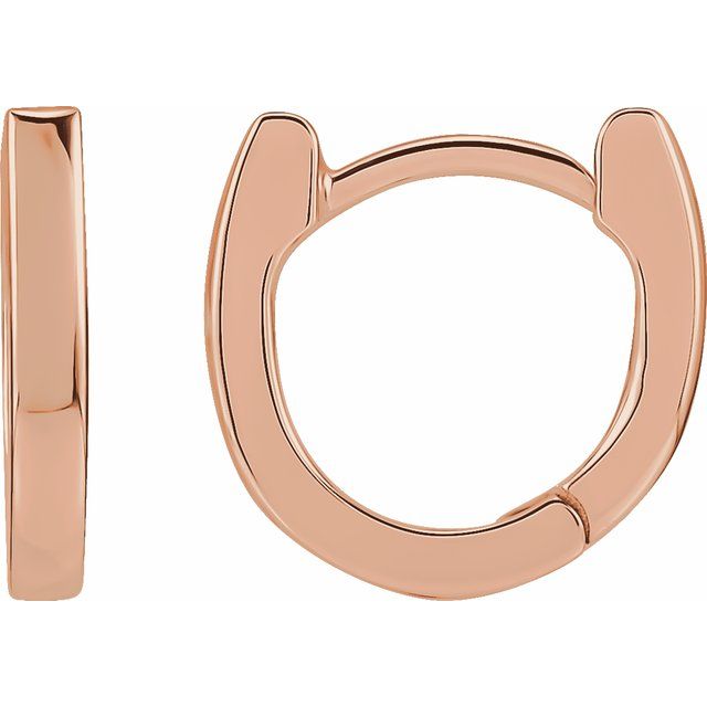Platinum Hinged Hoop Earrings