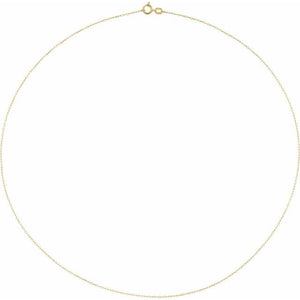14K Yellow Gold, 16 mm Paperclip-Style Chain - Diamond-Cut Design