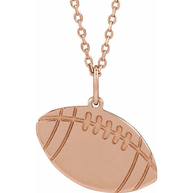 14K Gold Engravable Basketball Pendant