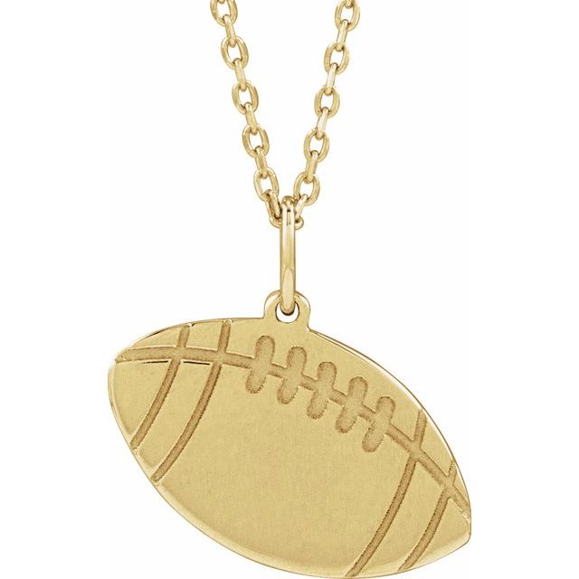 14K Gold Engravable Basketball Pendant