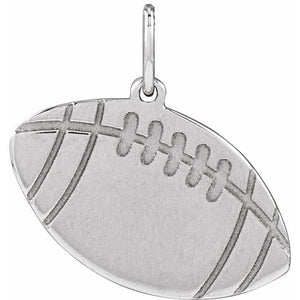 Engravable Basketball and Football Pendants in 14K Gold & Platinum