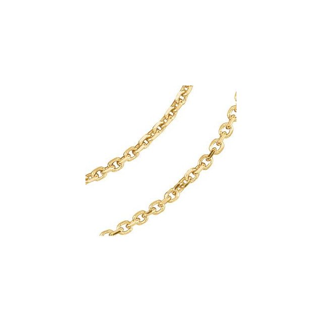 14K Yellow Gold, 1.75 mm Diamond-Cut 7" Cable Chain – Elegant Design