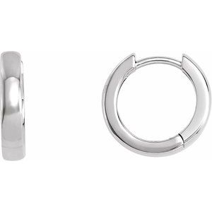 14K Rose 14 mm Hoop Earrings