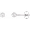 Sterling Silver 4 mm Stardust Ball Earrings