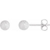 Sterling Silver 4 mm Stardust Ball Earrings