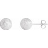 Sterling Silver 4 mm Stardust Ball Earrings