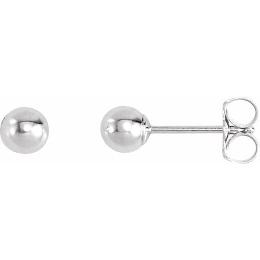 Sterling Silver 3 mm Ball Stud Earrings