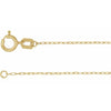 14K Yellow Gold, 16 mm Paperclip-Style Chain - Diamond-Cut Design