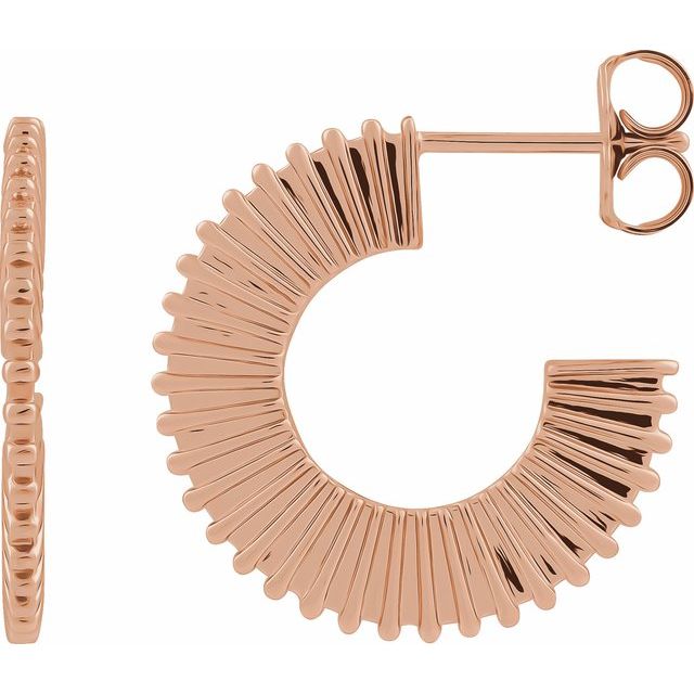 Sterling Silver Starburst Hoop Earrings