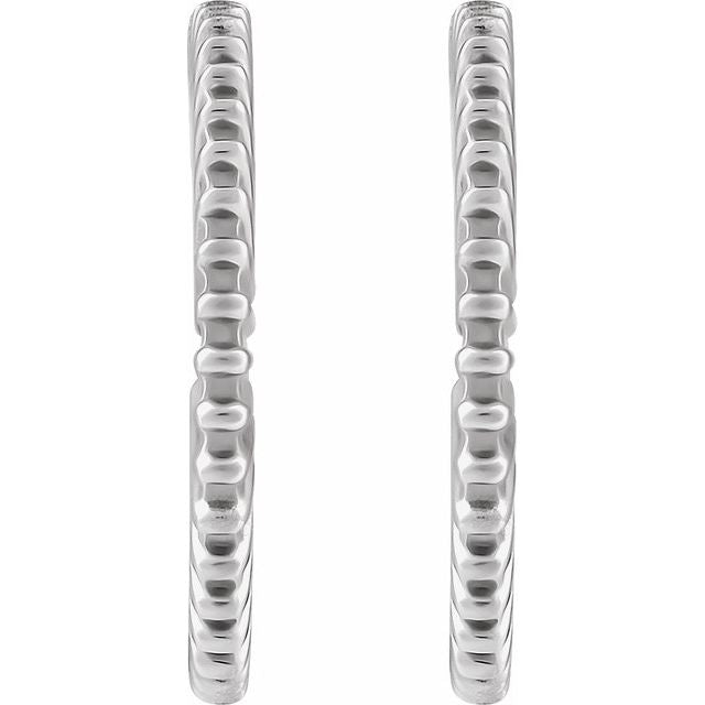 Silver Starburst 16 mm Hoop Earrings – Polished Design