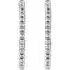 Silver Starburst 16 mm Hoop Earrings – Polished Design