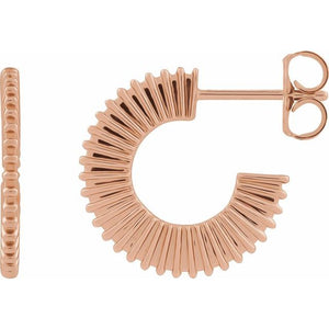 Sterling Silver Starburst Hoop Earrings