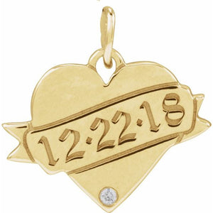 Sterling Silver Engravable Heart Pendant - Options Available