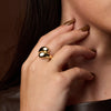 14K Gold Bypass Ring - Polished Design