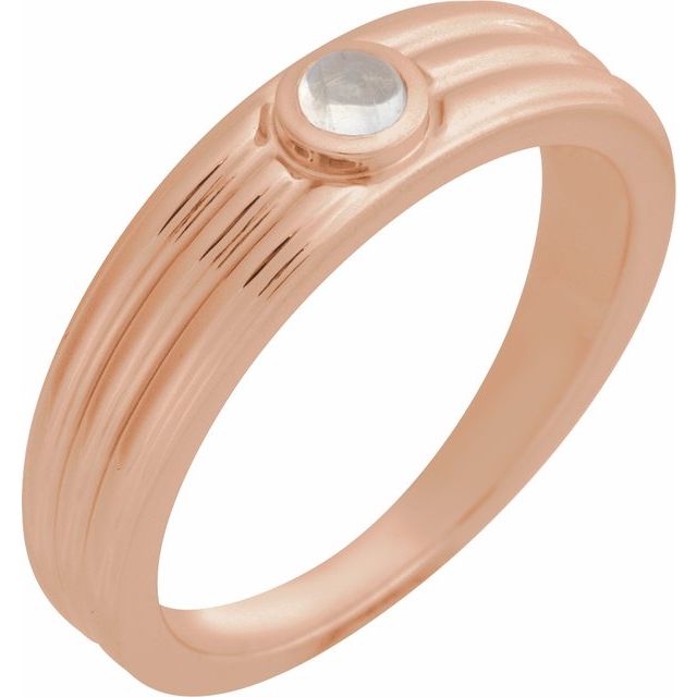 Natural Turquoise Cabochon Solitaire Ring in 14K Gold, Silver & Platinum