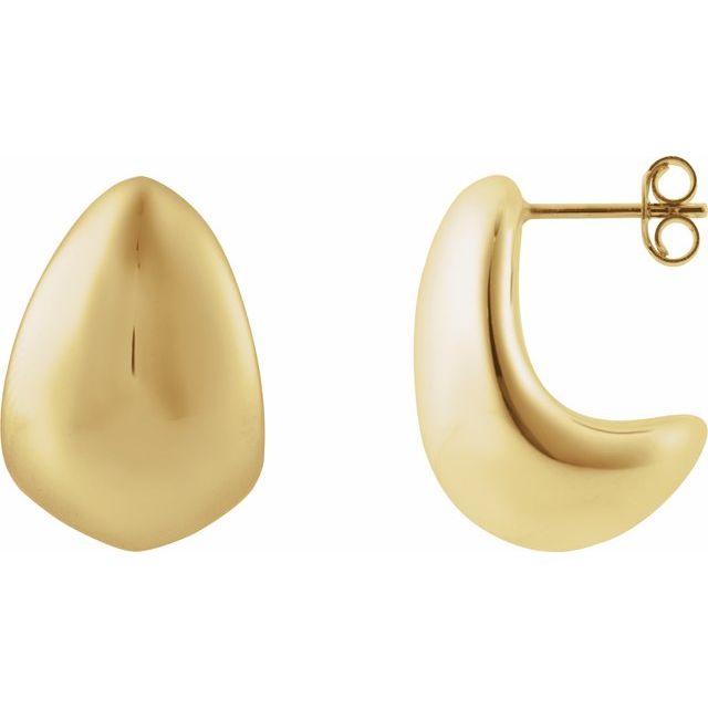 Electroform Teardrop Earrings Crafted in 14K Gold & Silver