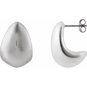 14K Gold Electroform Teardrop Earrings