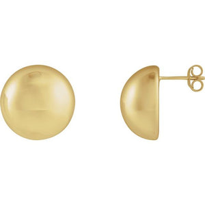 Electroform Round Domed Earrings