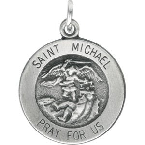 Sterling Silver 25 mm St. Michael Protection Medal - Faithful Elegance
