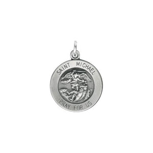 Sterling Silver 25 mm St. Michael Protection Medal - Faithful Elegance