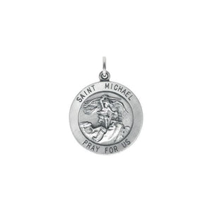 Sterling Silver 25 mm St. Michael Protection Medal - Faithful Elegance