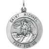 Sterling Silver 25 mm St. Michael Pendant - Intricate Spiritual Design