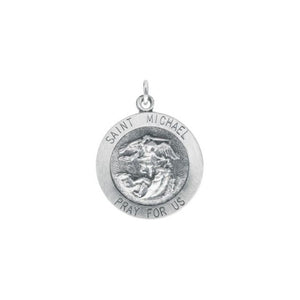 Sterling Silver 25 mm St. Michael Protection Medal - Faithful Elegance