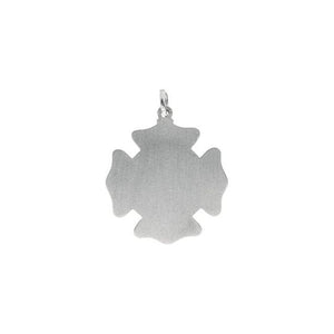 Polished Sterling Silver 25 mm St. Florian Medal 24