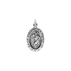 Sterling Silver 19x14  mm Oval St. Christopher 18