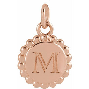 Engravable Round Beaded Pendant