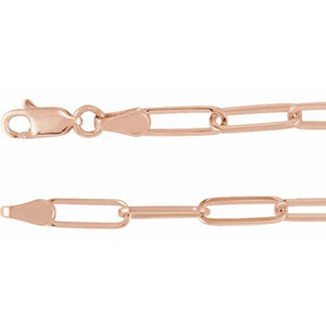 Paperclip-Style Chain Bracelet in 14K Gold, 18K Gold & Silver