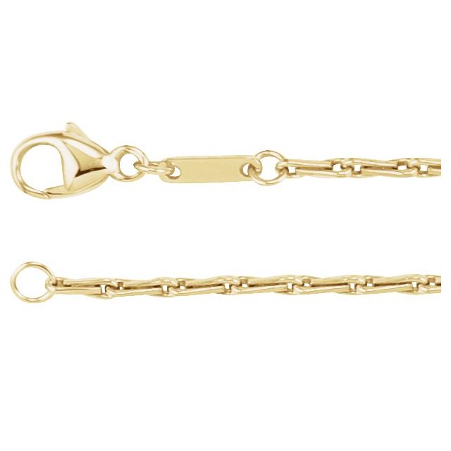 Barleycorn Chain Bracelet with Lobster Clasp in 14K Gold