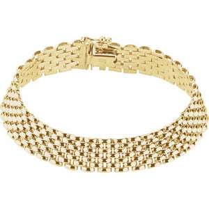 14K Yellow Gold 10.25 mm Panther Link 17