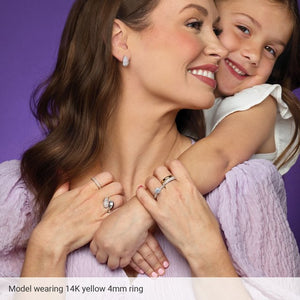 Petite Dome Ring Crafted in 14K Gold, Platinum & Silver