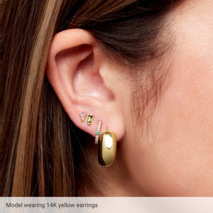 14K Gold Electroform Hoop Earrings