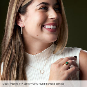 3/4 Ctw Lab-Grown Diamond Drop Earrings