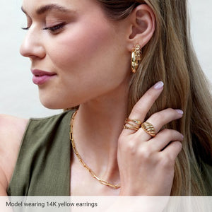 Chain Link Hinged Hoop Earrings