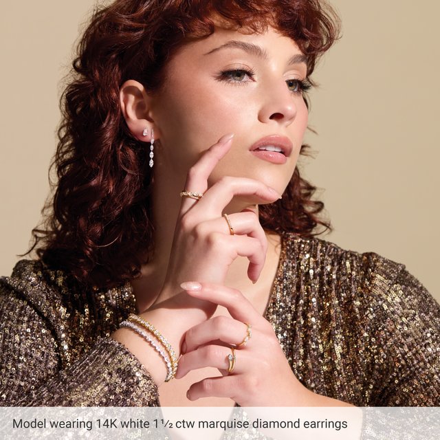 1 1/2 Ctw Lab-Grown Diamond Drilled Diamond Earrings